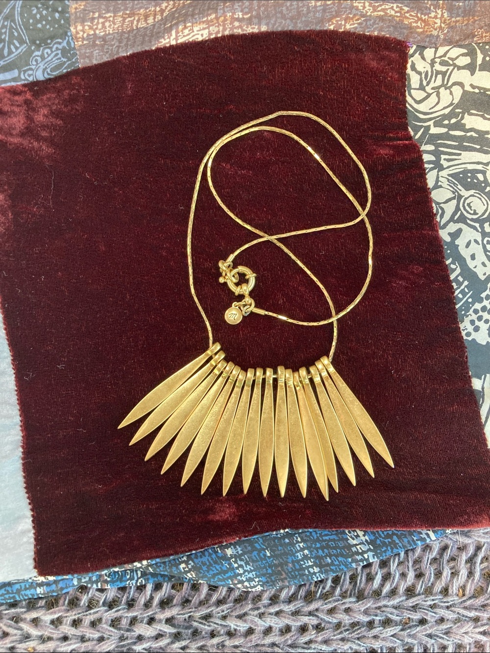 Madewell Gold-Tone Spike Necklace